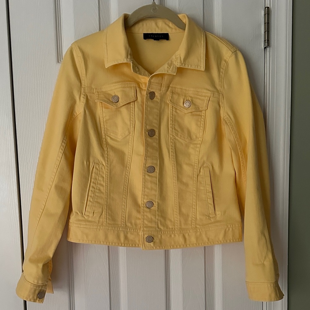 Talbots Vibrant Yellow Denim Jacket Size XS